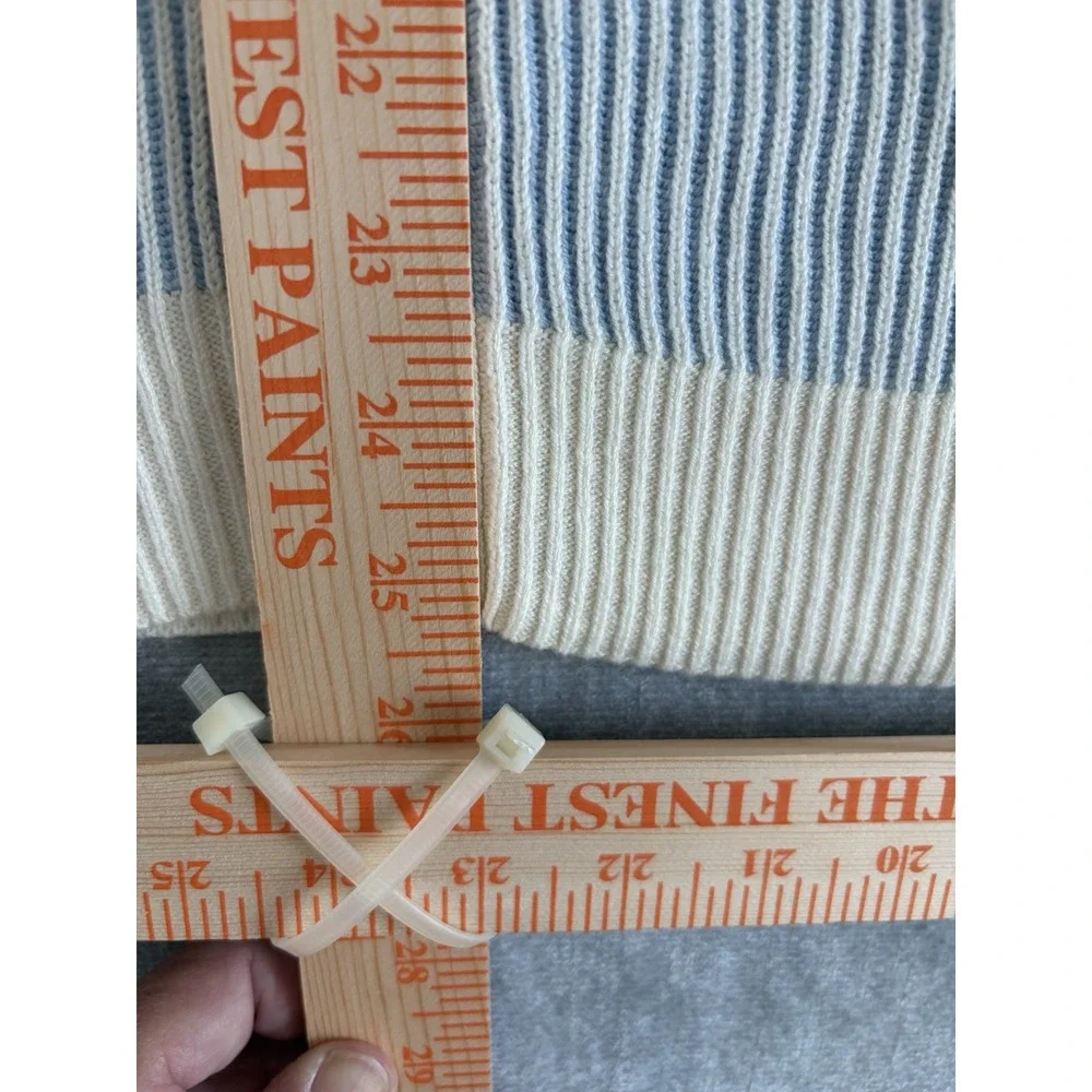 Goodfellow & Co Men's S Rib Knit Button Sweater Blue Ivory NWT